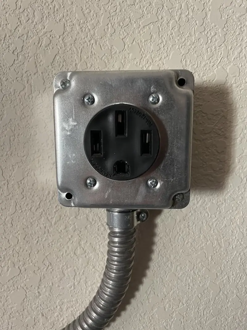 NEMA 14-50 outlet installed for Electrical Panel Upgrade in Flushing